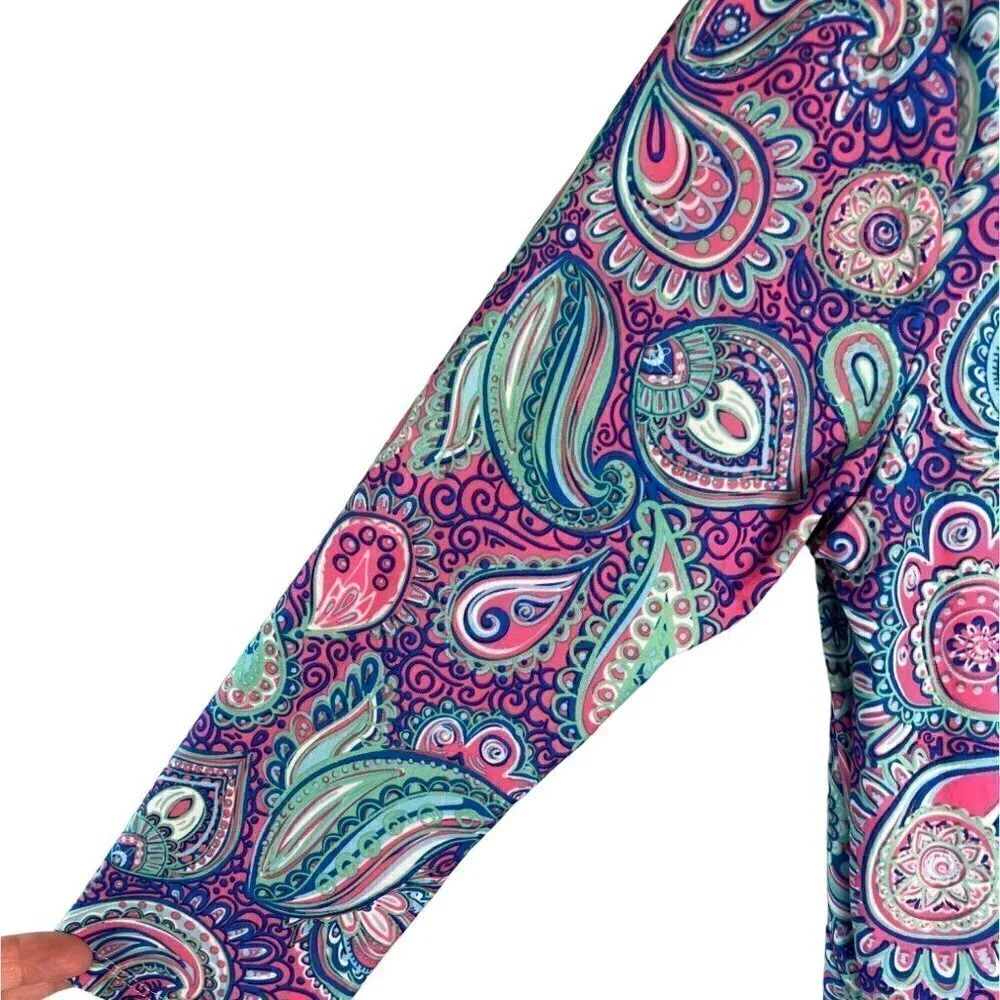SIMPLY Southern Colorful Paisley Size 12 Women’s Tunic Top or Dress Size Medium - Picture 9 of 10